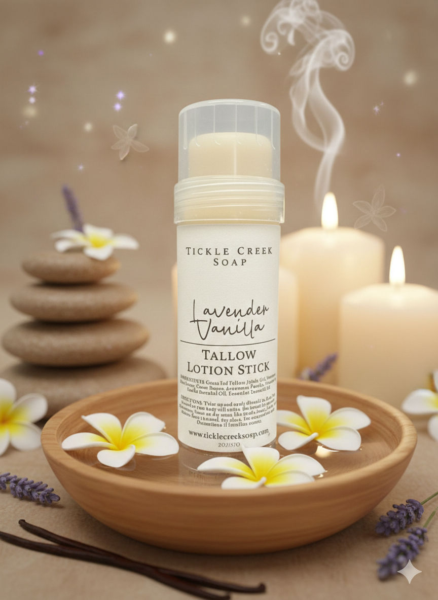 Tallow Lotion Stick: Lavender Vanilla