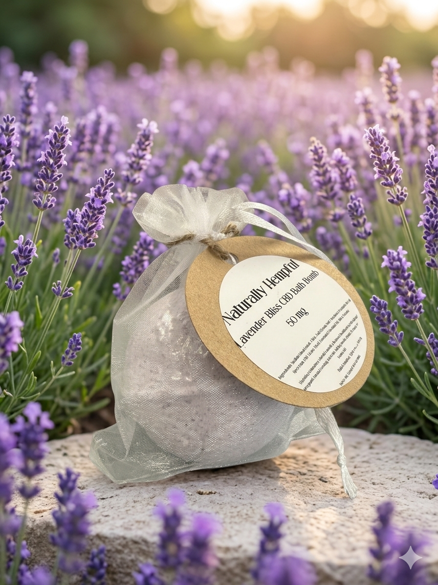 CBD Bath Bomb Lavender Bliss