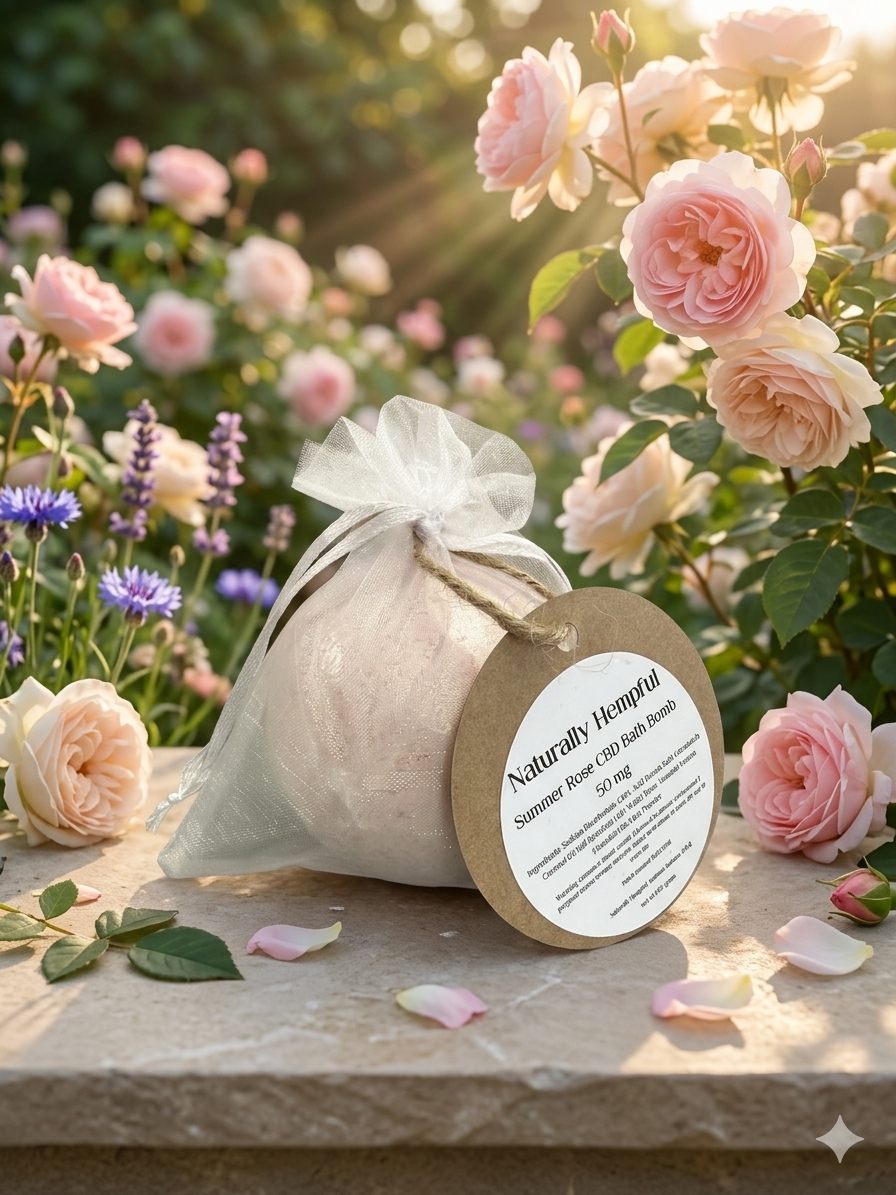 CBD Bath Bomb Summer Rose