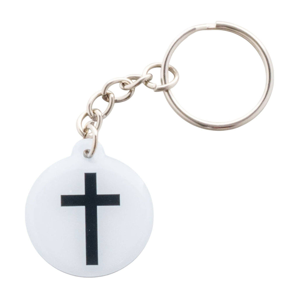 Tap To Pray® Acrylic Keychain: Black + Cross