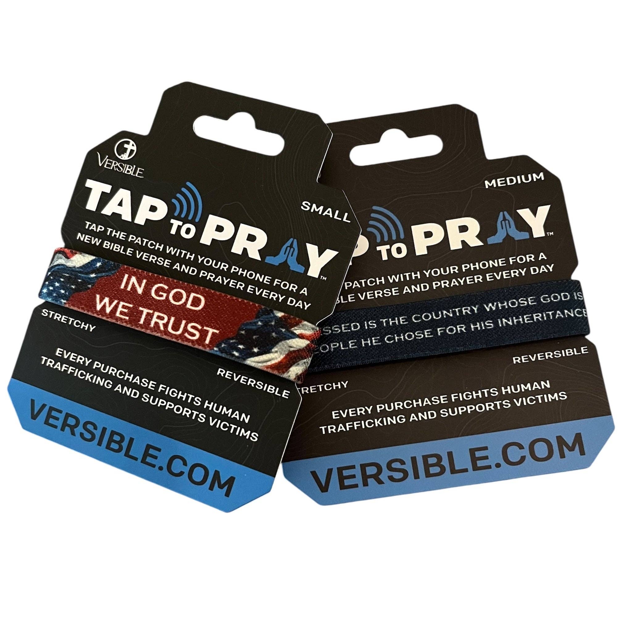 Tap To Pray® Wristband – Patriot: X-Small