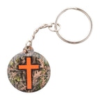 Tap To Pray® Acrylic Keychain: Crystal + Cross