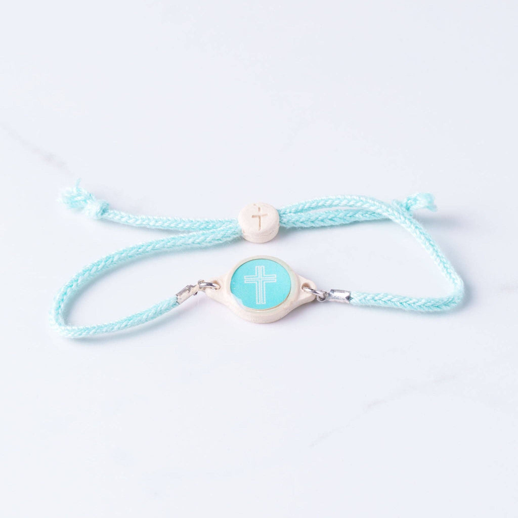 Tap To Pray® Survivor Series Bracelet: 14K Gold-Plated + Vanilla Cross