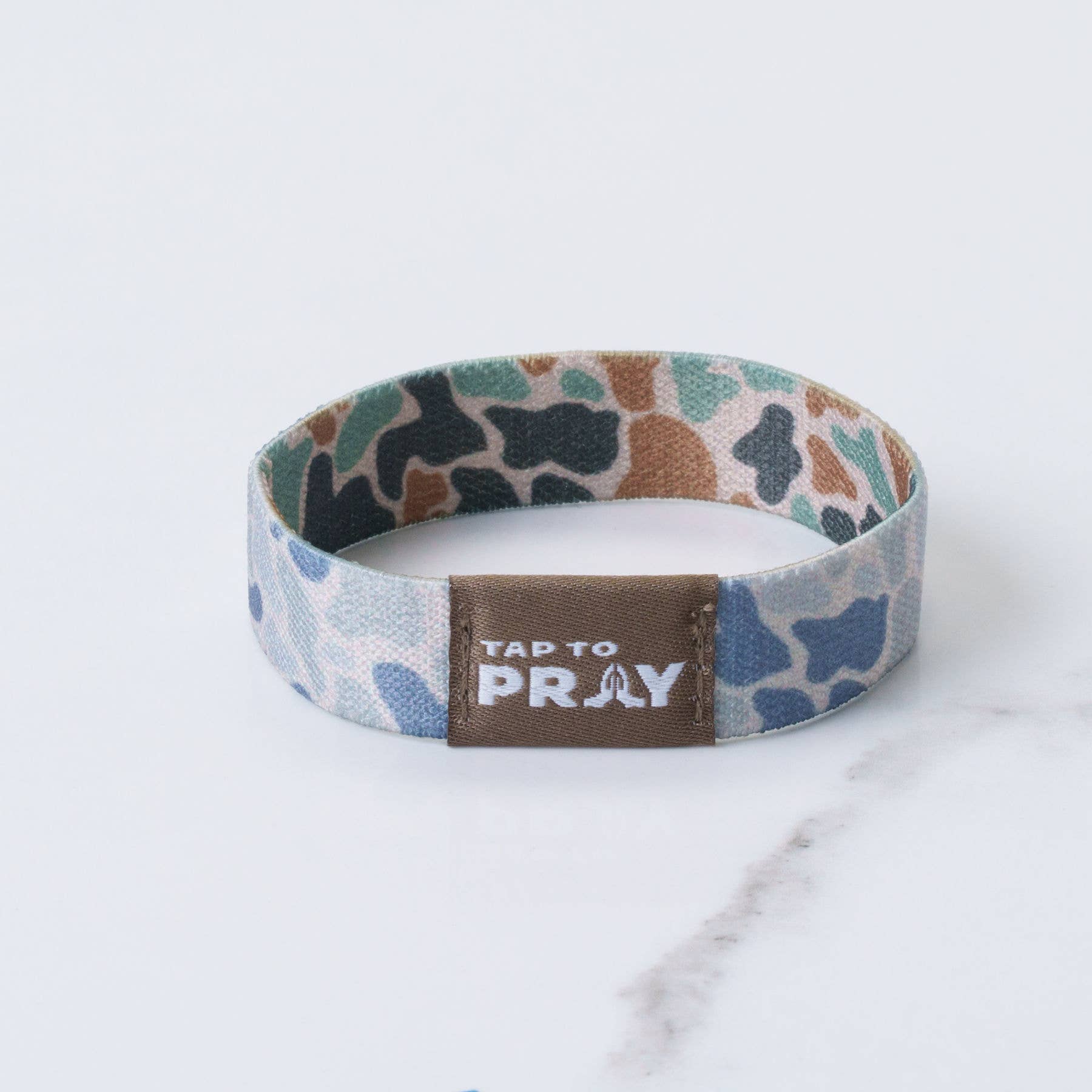 Tap To Pray™ Wristbands - River Rock Camo Classic & Sage: X-Small