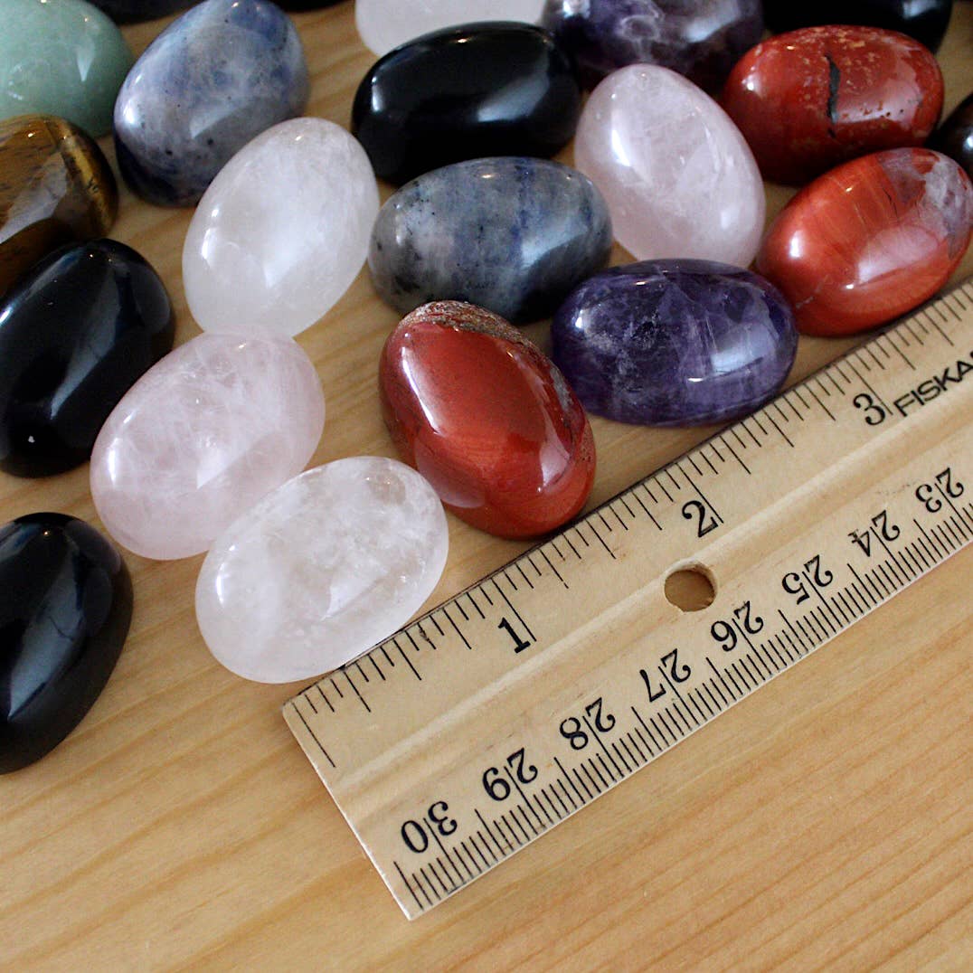 Half-Rounded Oval Pocket Stone / Cabochon - Bulk Crystals (Crystals & Stones): Obsidian