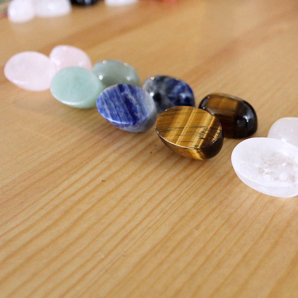 Half-Rounded Oval Pocket Stone / Cabochon - Bulk Crystals (Crystals & Stones): Quartz