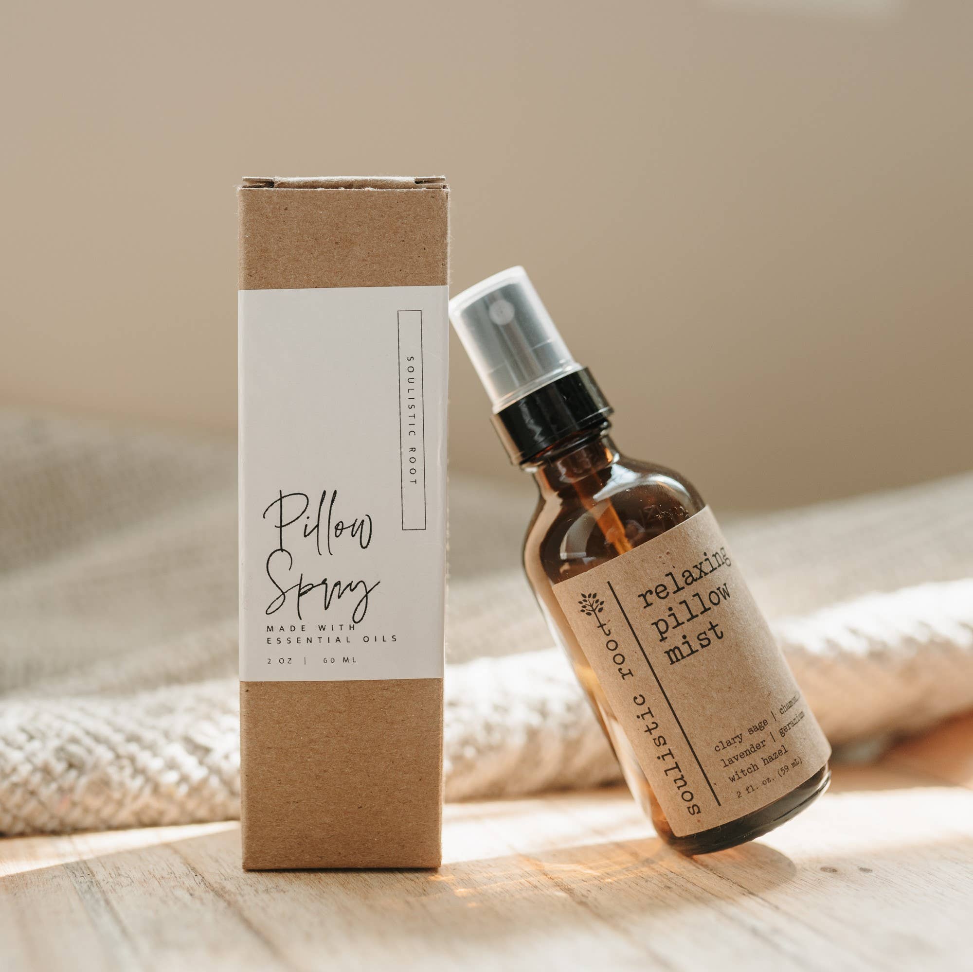 Relaxing Pillow Spray | Sleep & Linen Spray w/ Essential Oil: Amethyst Infused / 2 oz