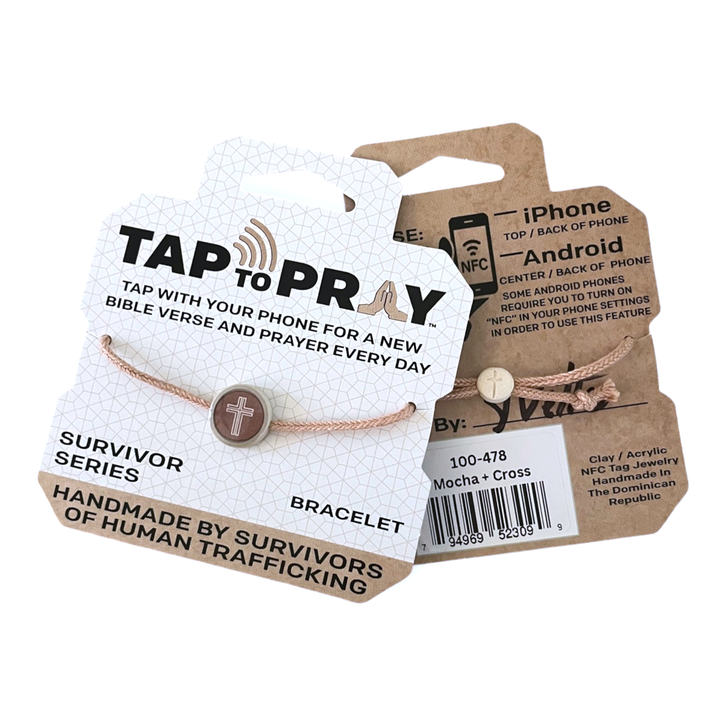 Tap To Pray® Survivor Series Bracelet: Moss + Cross
