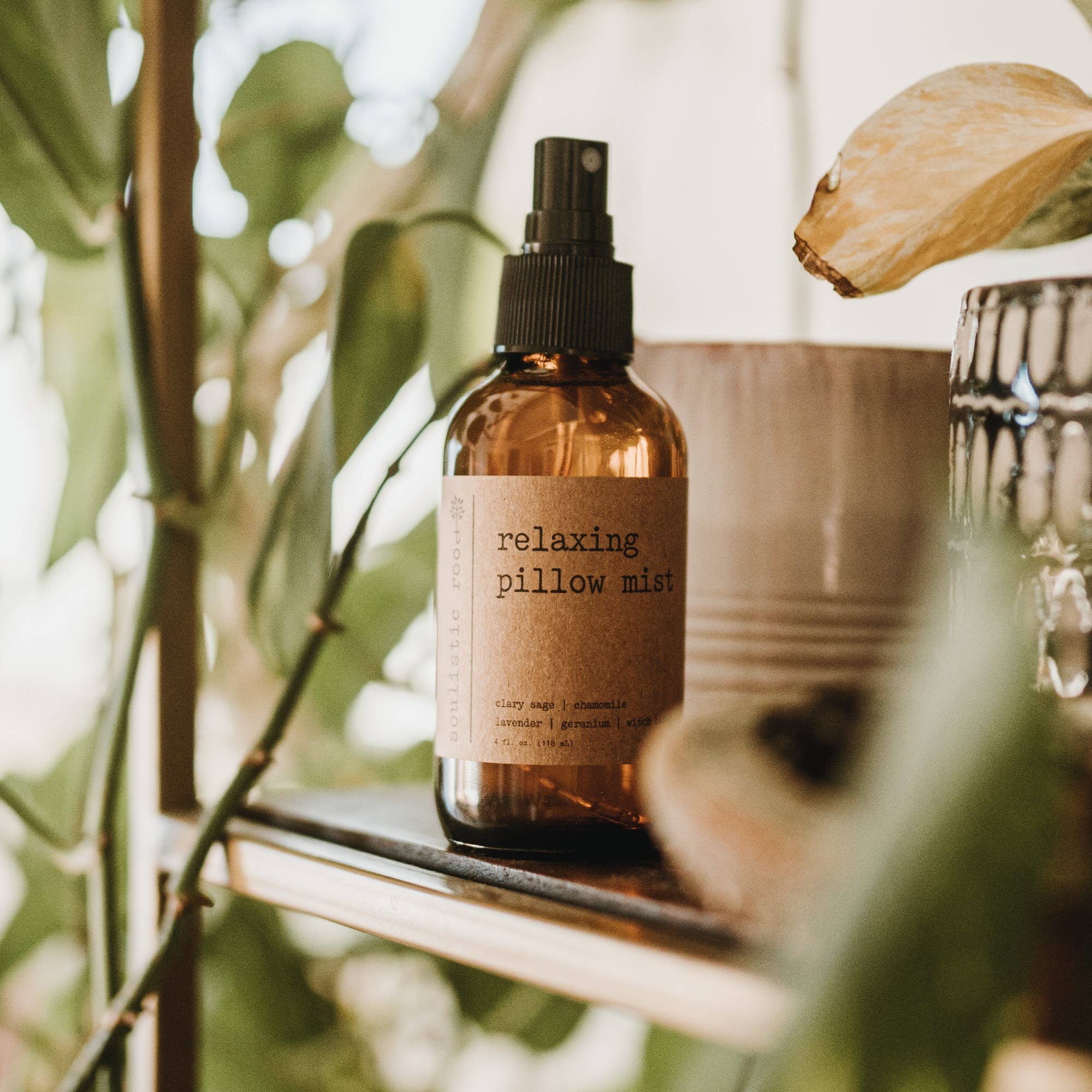 Relaxing Pillow Spray | Sleep & Linen Spray w/ Essential Oil: Amethyst Infused / 2 oz