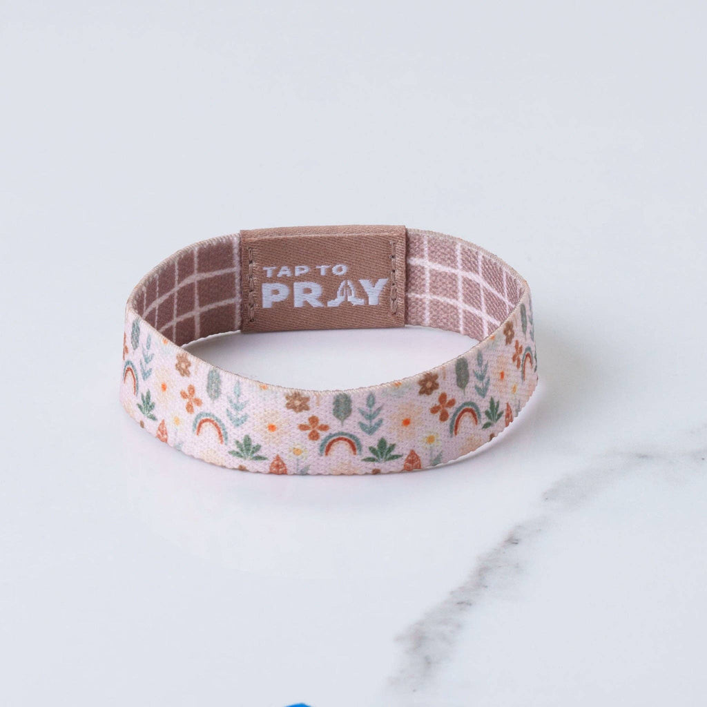 Tap To Pray® Wristband – Prairie & Plaid: Medium