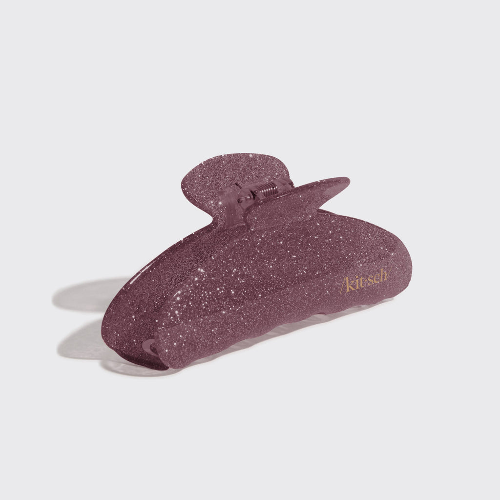Holiday Pink Glitter Claw Clip