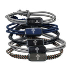 Tap To Pray® Survivor Series Tactical Bracelet: Onyx + Cross