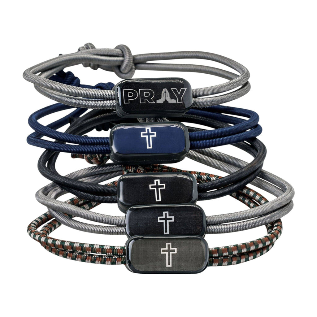 Tap To Pray® Survivor Series Tactical Bracelet: Camo Green + Cross