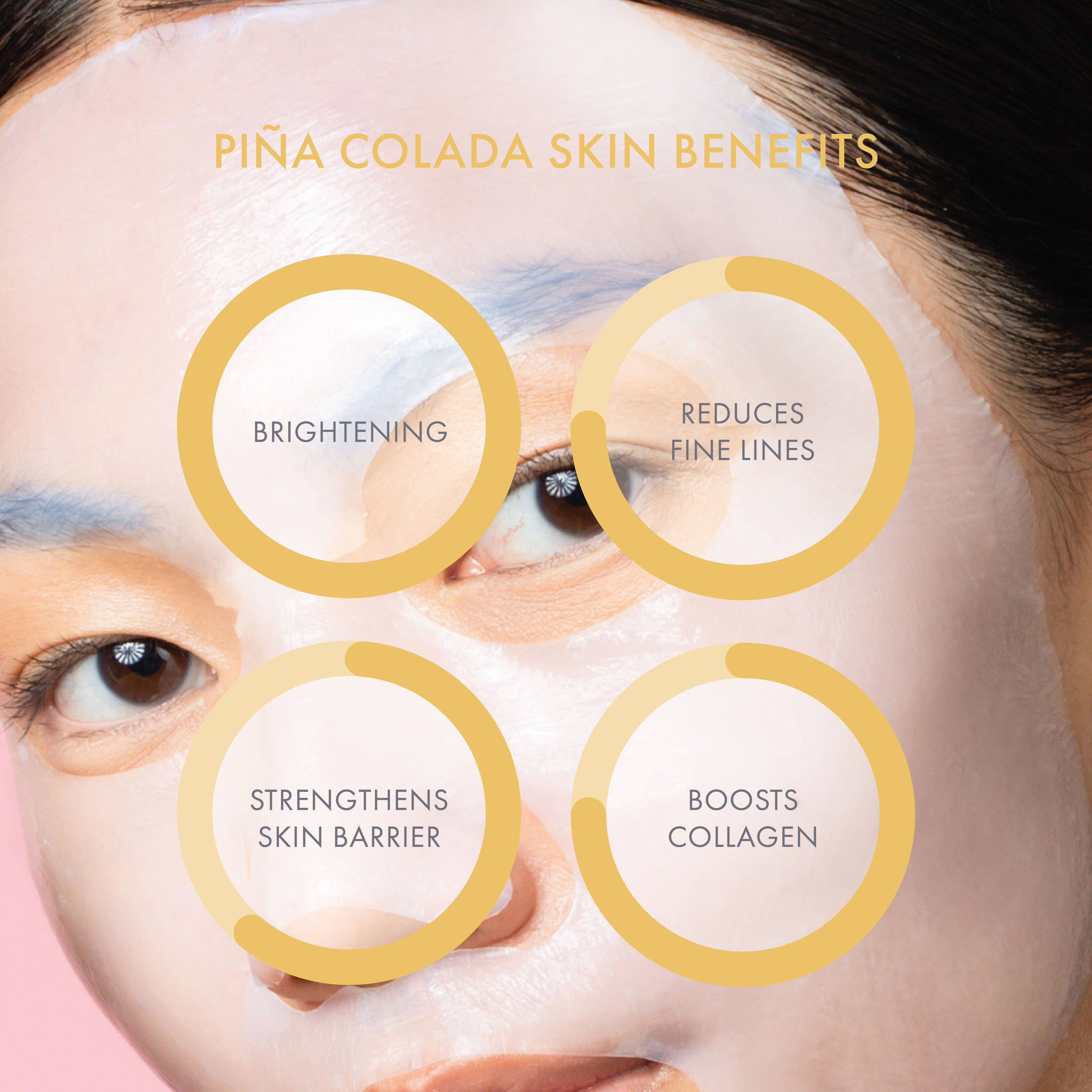 Piña Colada Revitalizing Biocellulose Mocktail Mask