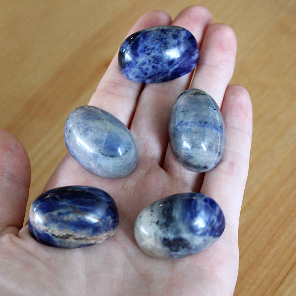 Half-Rounded Oval Pocket Stone / Cabochon - Bulk Crystals (Crystals & Stones): Amethyst