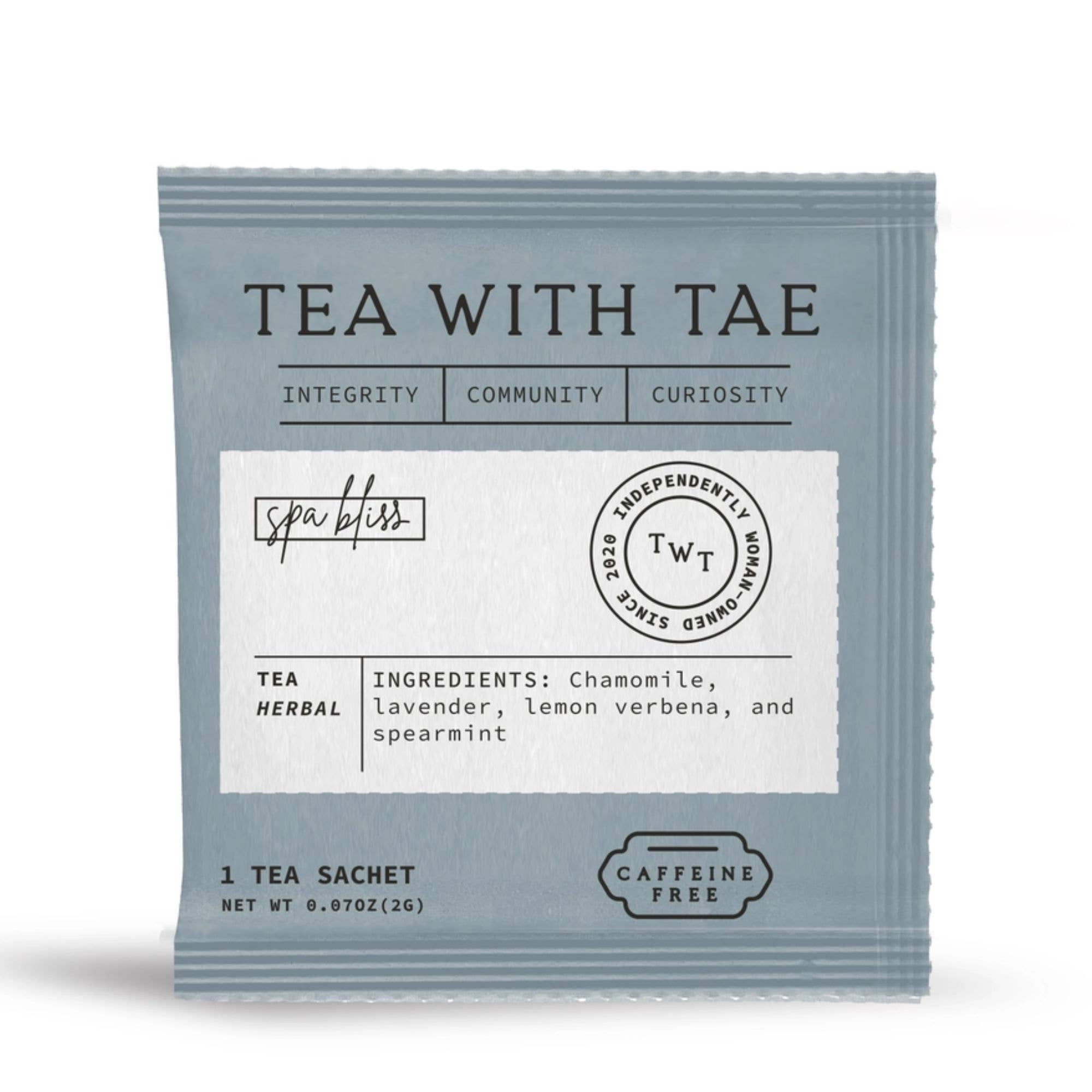 Spa Bliss Herbal Relaxing Tea - Individually Wrapped Tea Bag