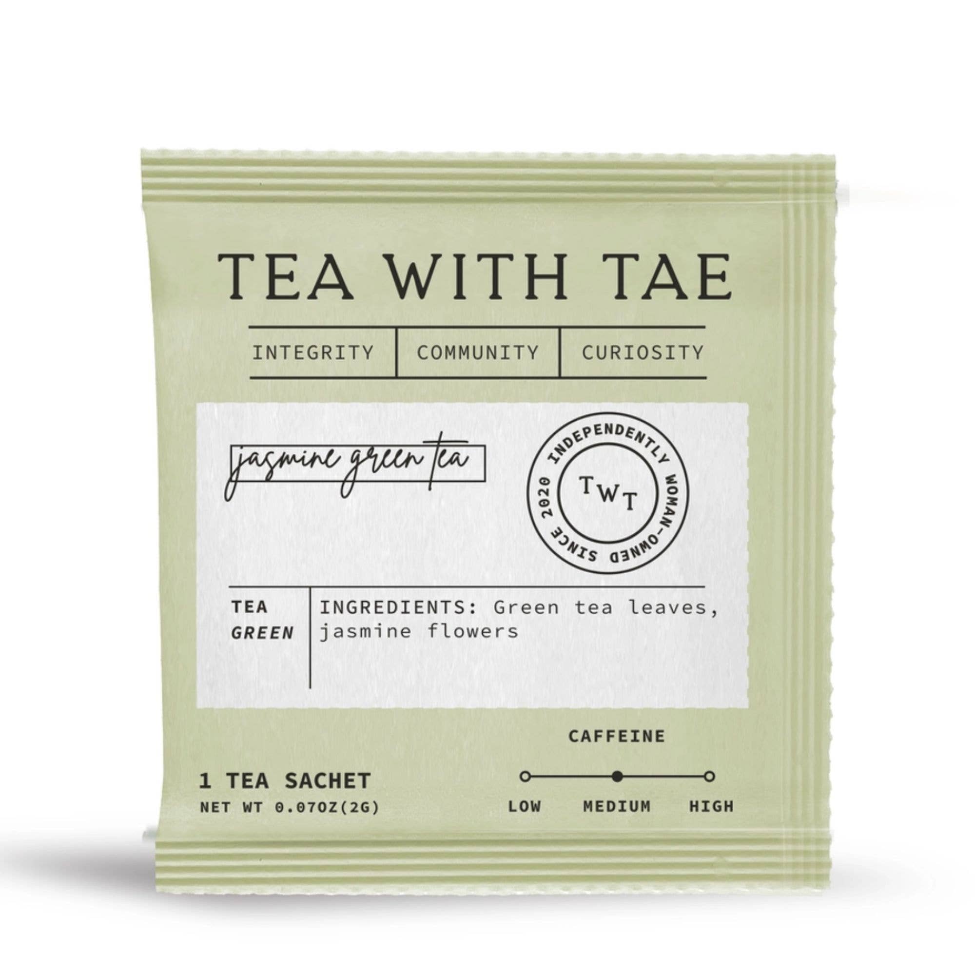 Jasmine Green Chinese Tea - Individually Wrapped Tea Bag