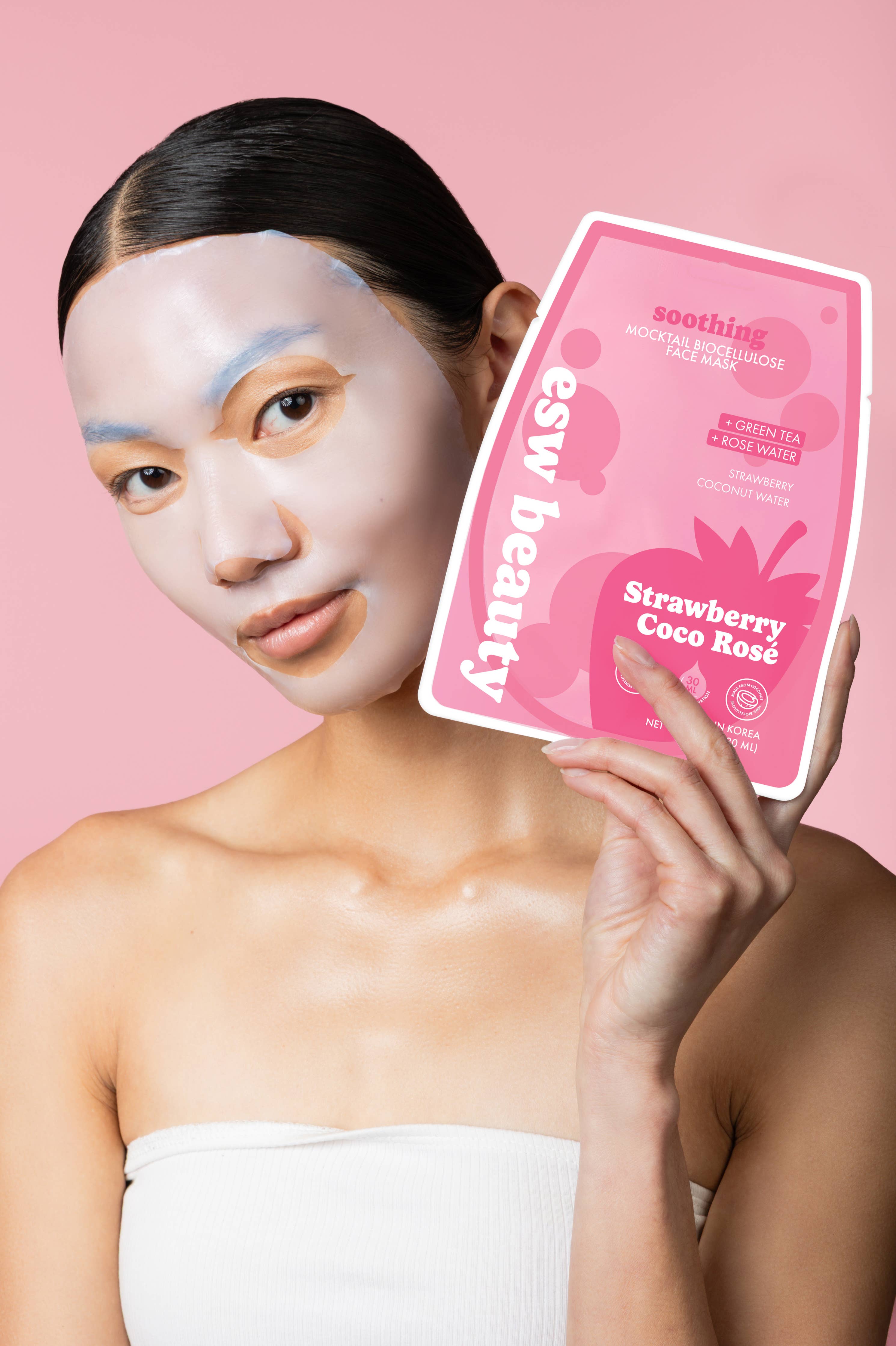 Strawberry Coco Rosé Soothing Biocellulose Mocktail Mask