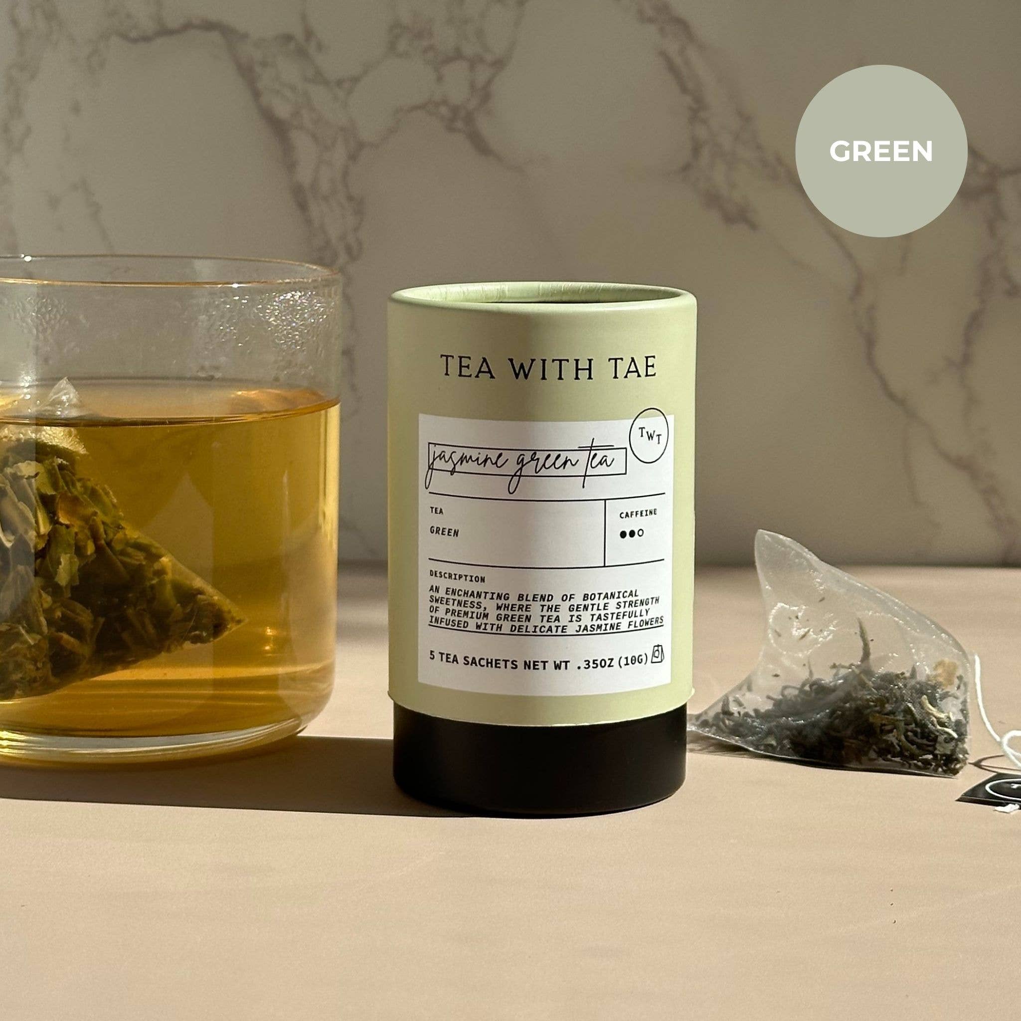Jasmine Green Tea Mini Tube (5 tea bags)
