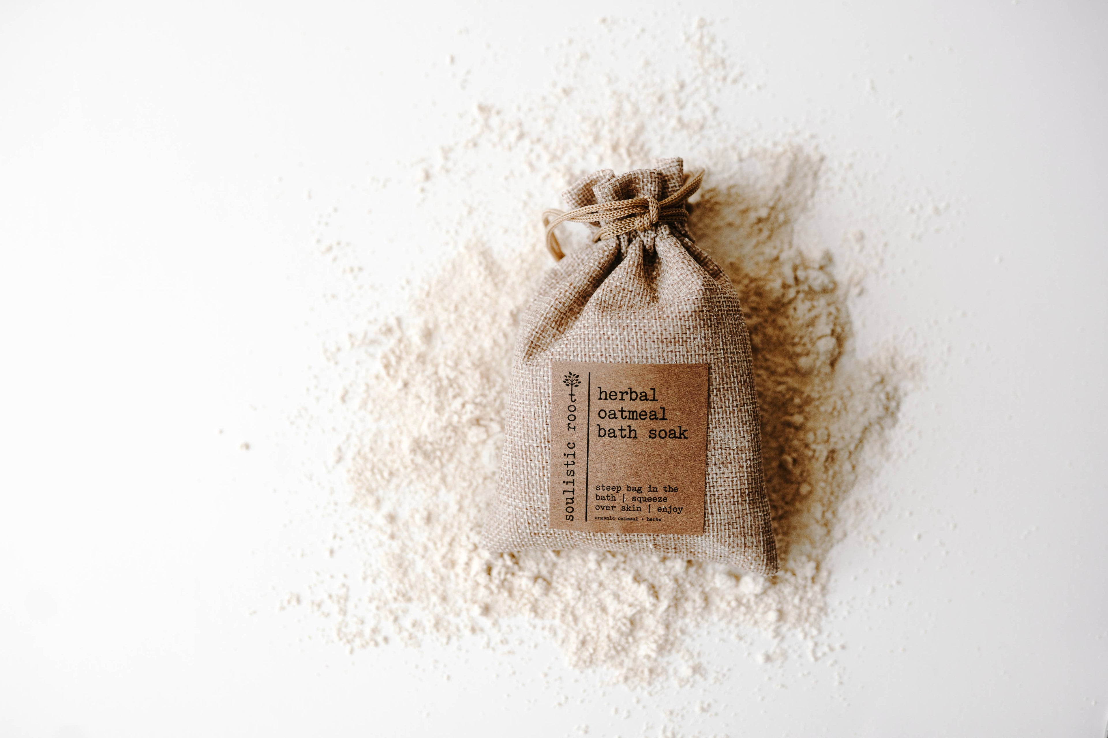 Herbal Oatmeal Bath Soak | Bath Tea- Lavender Rose Chamomile: Rose